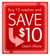 Buy 10 washes and save $10. Learn more.