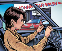 Women at Johns Car Wash